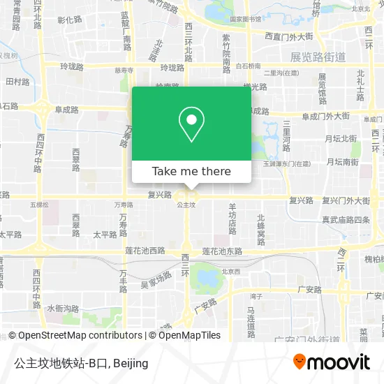 公主坟地铁站-B口 map