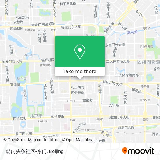 朝内头条社区-东门 map