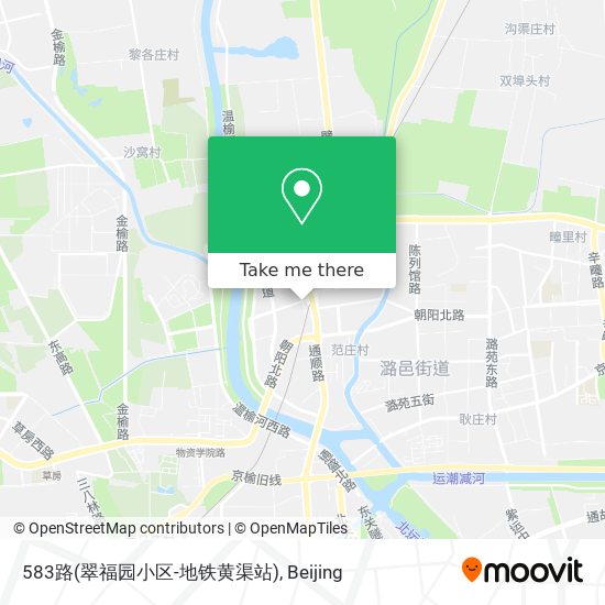 583路(翠福园小区-地铁黄渠站) map