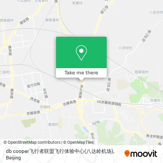 db cooper飞行者联盟飞行体验中心(八达岭机场) map