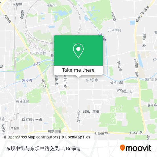东坝中街与东坝中路交叉口 map