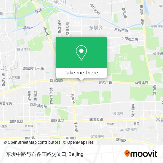 东坝中路与石各庄路交叉口 map