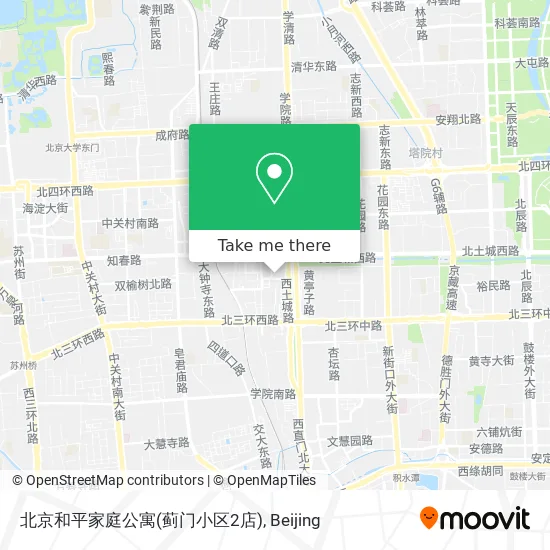 北京和平家庭公寓(蓟门小区2店) map