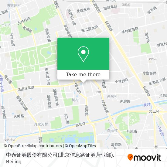 中泰证券股份有限公司(北京信息路证券营业部) map