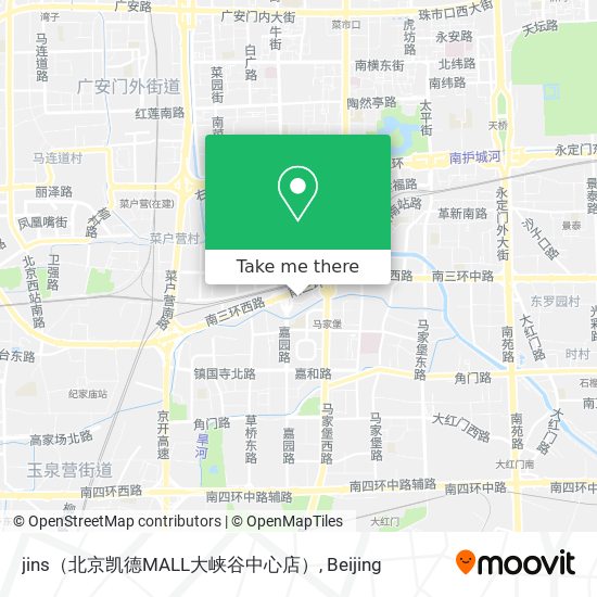 jins（北京凯德MALL大峡谷中心店） map