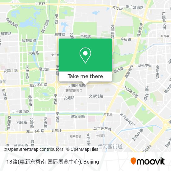 18路(惠新东桥南-国际展览中心) map