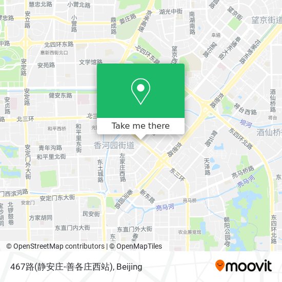 467路(静安庄-善各庄西站) map