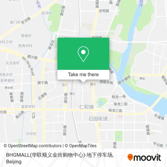 BHGMALL(华联顺义金街购物中心)-地下停车场 map