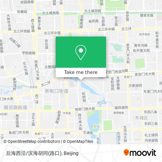 后海西沿/滨海胡同(路口) map