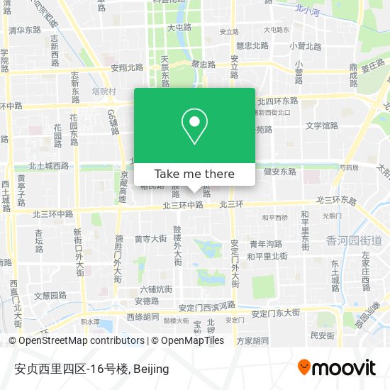 安贞西里四区-16号楼 map