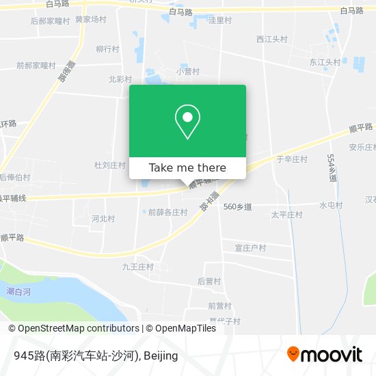 945路(南彩汽车站-沙河) map