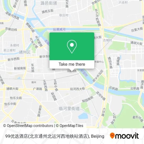 99优选酒店(北京通州北运河西地铁站酒店) map