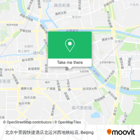 北京中景园快捷酒店北运河西地铁站店 map