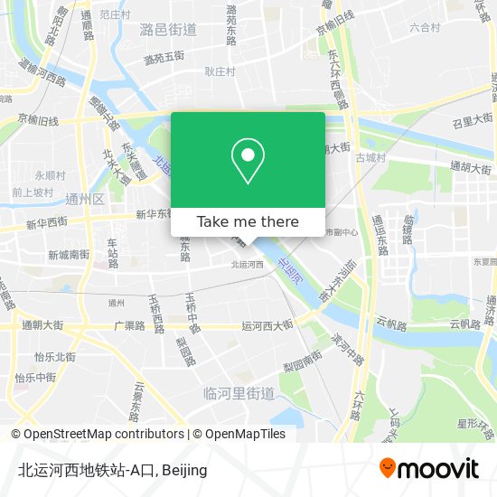 北运河西地铁站-A口 map