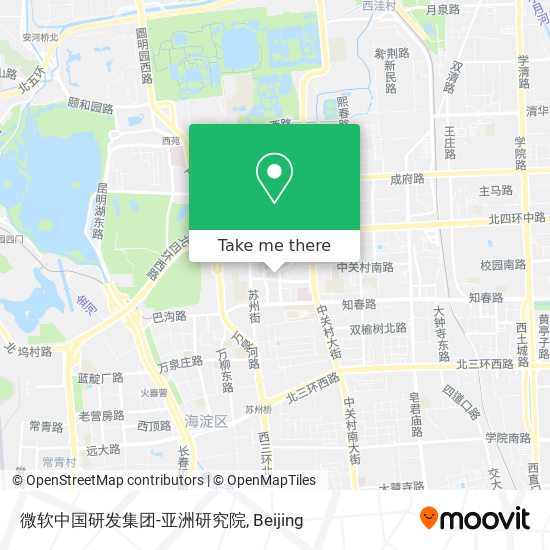 微软中国研发集团-亚洲研究院 map