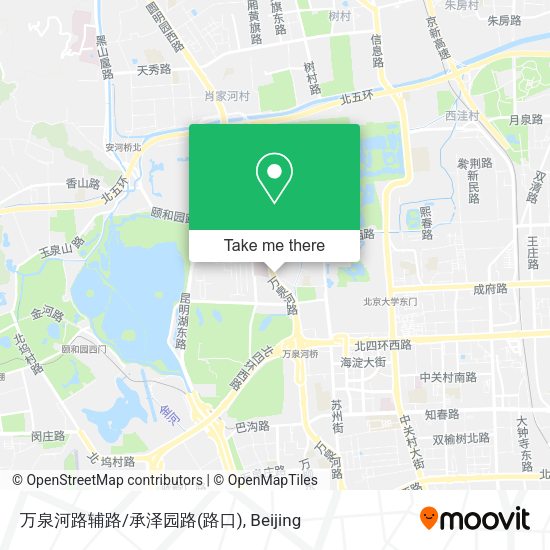 万泉河路辅路/承泽园路(路口) map
