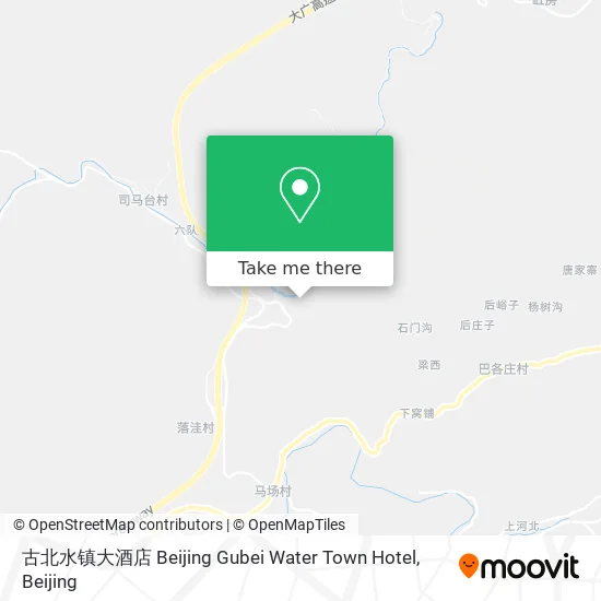 古北水镇大酒店 Beijing Gubei Water Town Hotel map