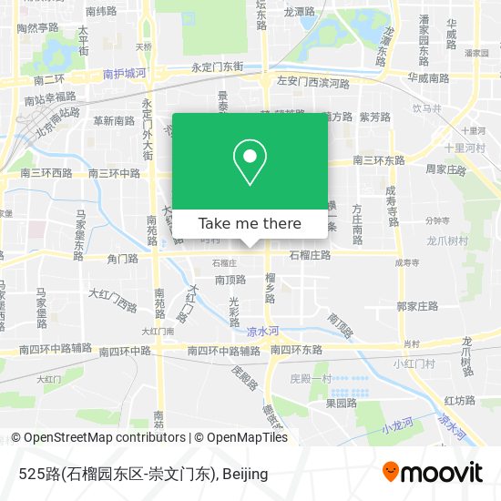 525路(石榴园东区-崇文门东) map