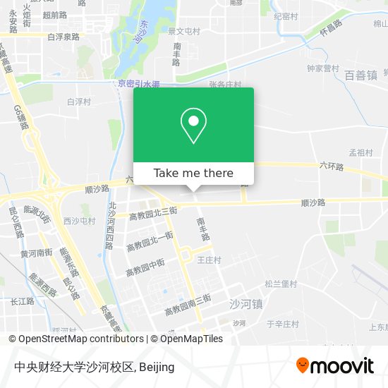 中央财经大学沙河校区 map
