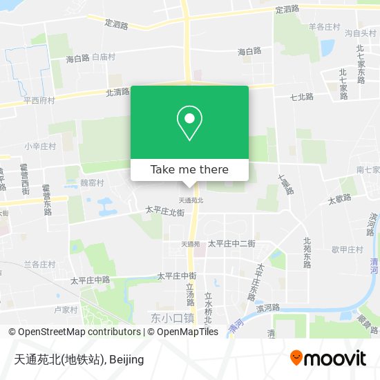 天通苑北(地铁站) map