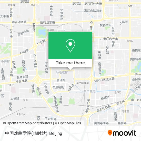 中国戏曲学院(临时站) map