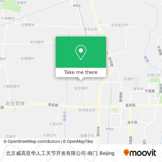 北京威高亚华人工关节开发有限公司-南门 map
