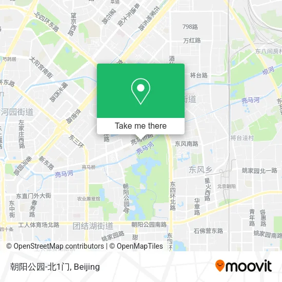 朝阳公园-北1门 map
