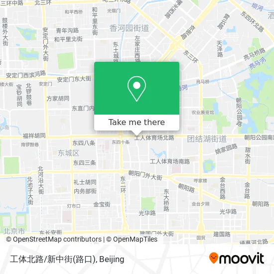 工体北路/新中街(路口) map