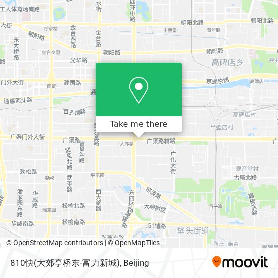 810快(大郊亭桥东-富力新城) map