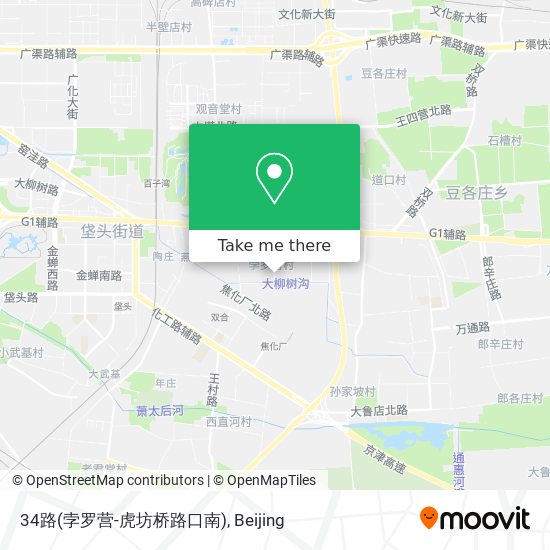 34路(孛罗营-虎坊桥路口南) map