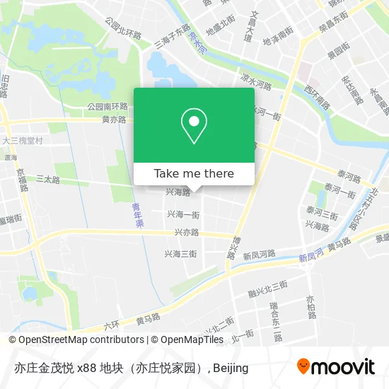 亦庄金茂悦 x88 地块（亦庄悦家园） map