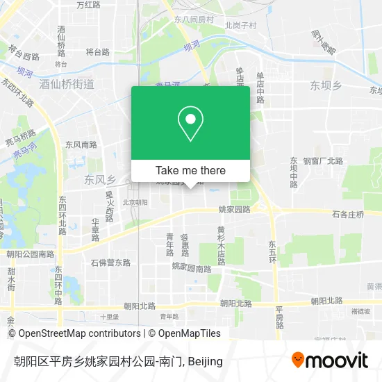 朝阳区平房乡姚家园村公园-南门 map