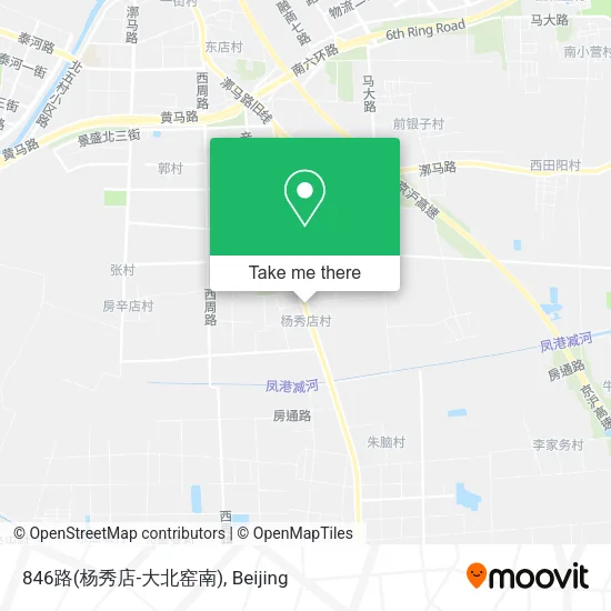 846路(杨秀店-大北窑南) map