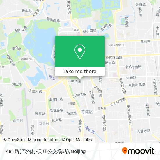 481路(巴沟村-吴庄公交场站) map