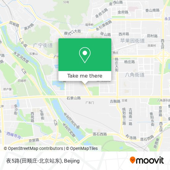 夜5路(田顺庄-北京站东) map