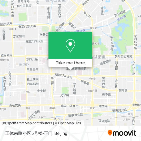 工体南路小区5号楼-正门 map