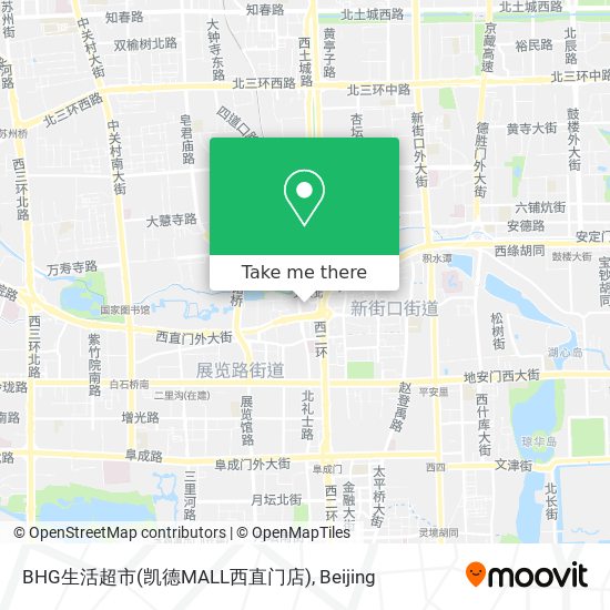 BHG生活超市(凯德MALL西直门店) map