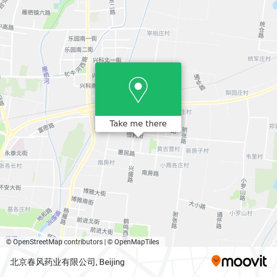 北京春风药业有限公司 map