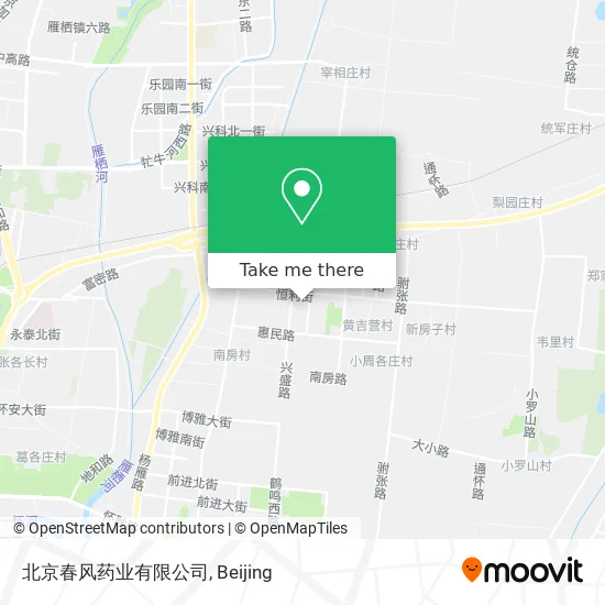 北京春风药业有限公司 map