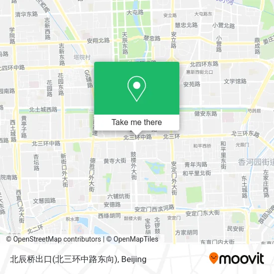北辰桥出口(北三环中路东向) map