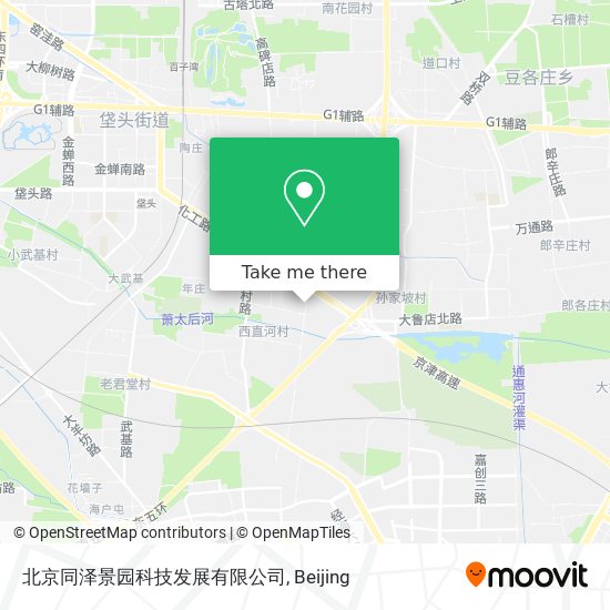北京同泽景园科技发展有限公司 map
