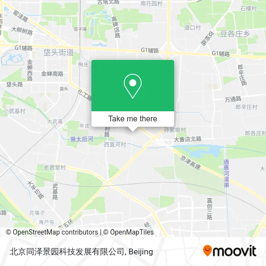 北京同泽景园科技发展有限公司 map
