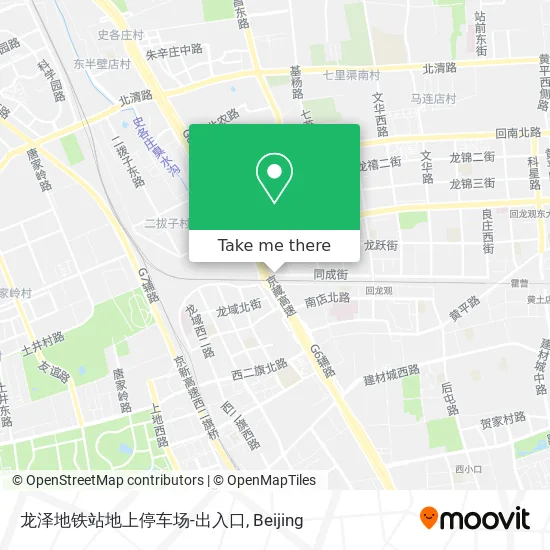 龙泽地铁站地上停车场-出入口 map