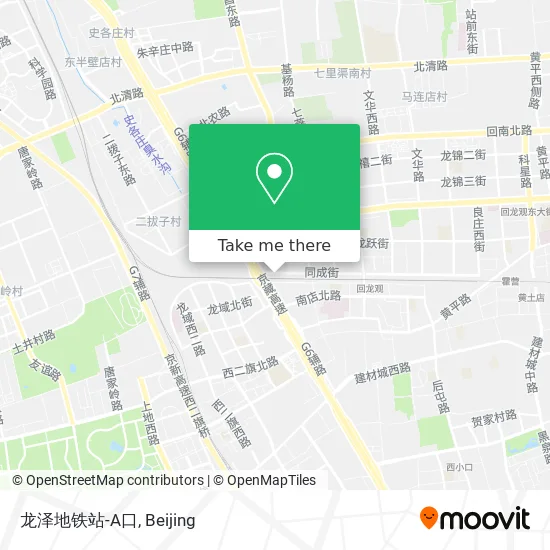 龙泽地铁站-A口 map