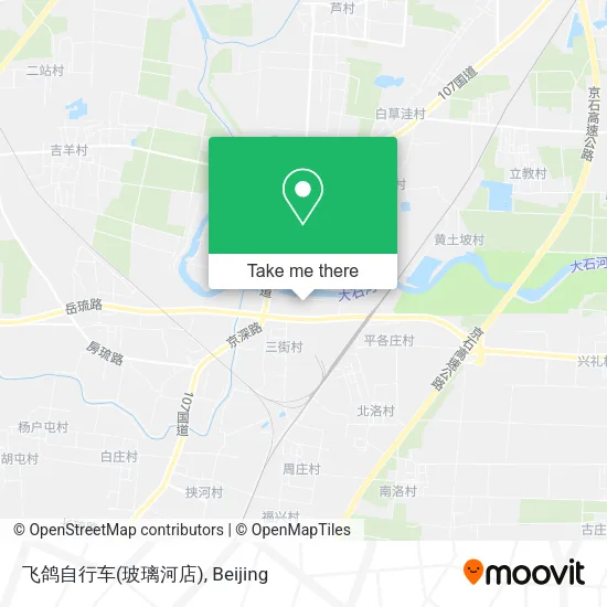 飞鸽自行车(玻璃河店) map