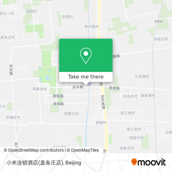 小米连锁酒店(庞各庄店) map