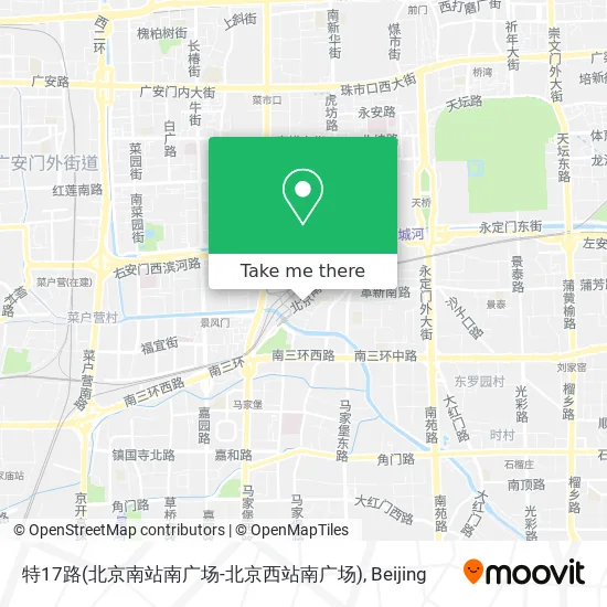 特17路(北京南站南广场-北京西站南广场) map