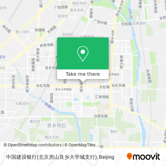 中国建设银行(北京房山良乡大学城支行) map