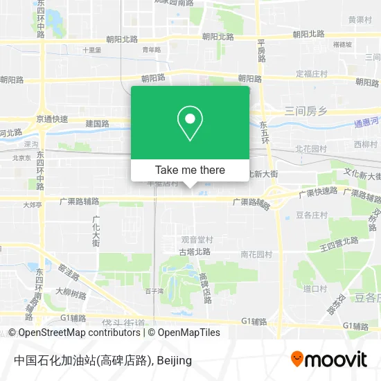 中国石化加油站(高碑店路) map