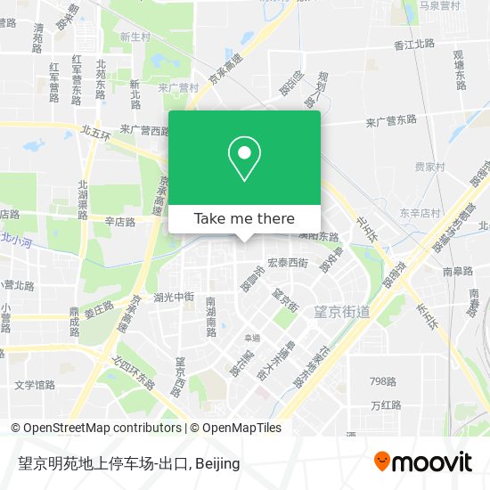 望京明苑地上停车场-出口 map
